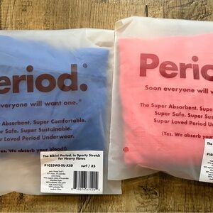 Period Co - Set of Two Bikini New Panties Tags - bags sealed  - for your Period!
